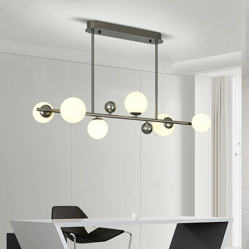 Nordic metal and decorative glass ceiling pendant for interiors - vue 5 sur 13