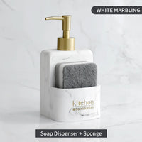 liquid soap dispenser with storage for kitchen accessories