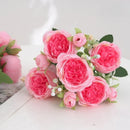 Artificial peony bouquet for indoor floral decoration