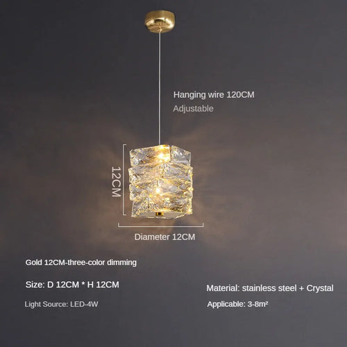 Modern lightweight crystal chandelier for elegant and contemporary interiors - vue 10 sur 9