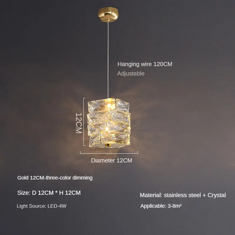 Modern lightweight crystal chandelier for elegant and contemporary interiors - vue 9 sur 9