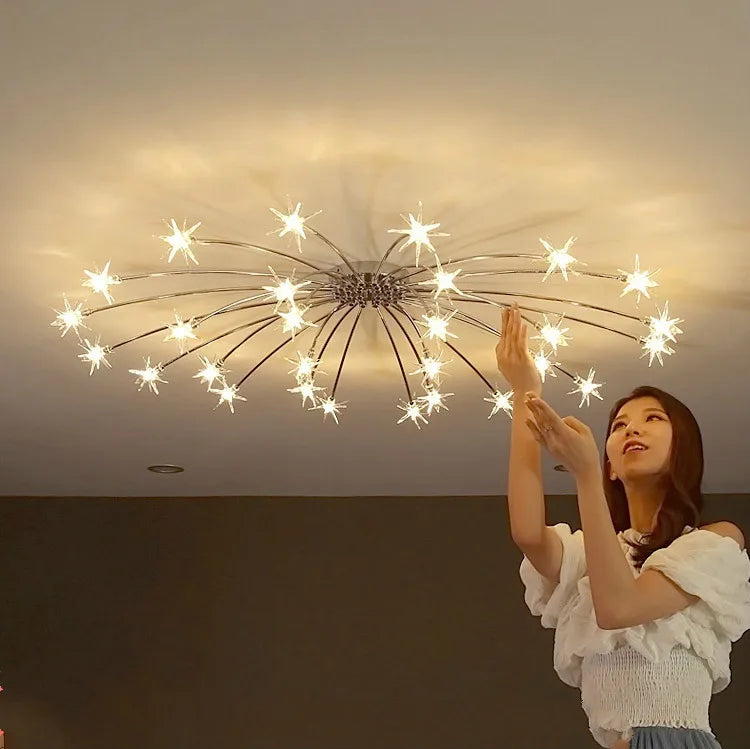 Modern LED star ceiling light for indoor lighting