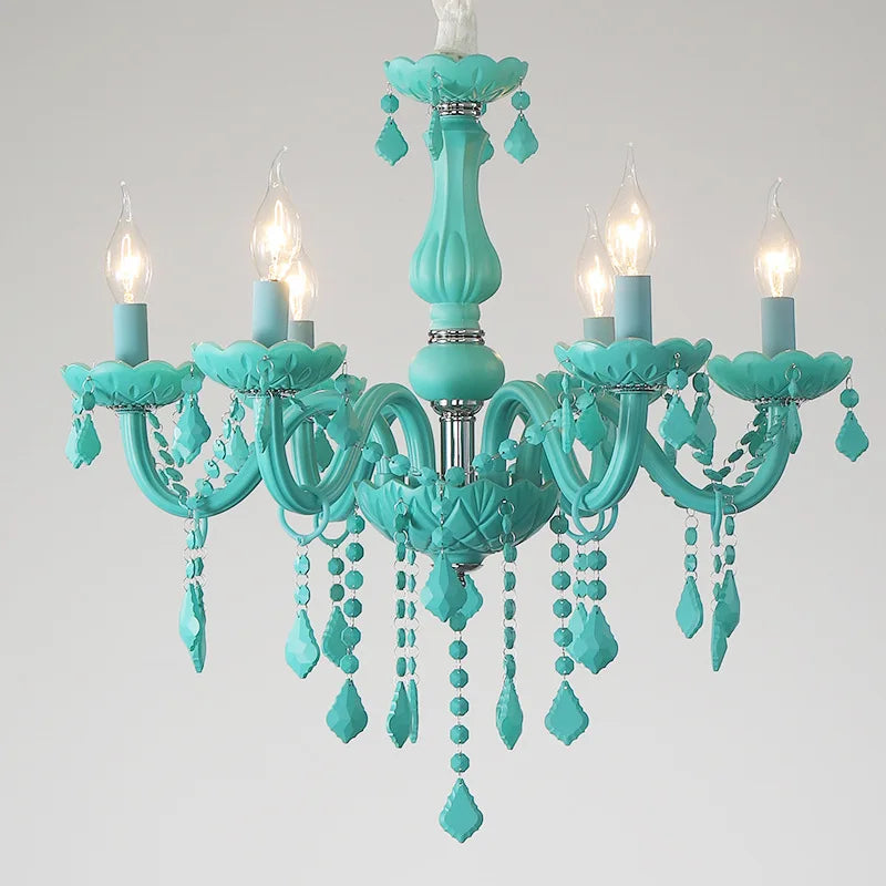 Crystal chandelier for a little girl's bedroom - vue 6 sur 12