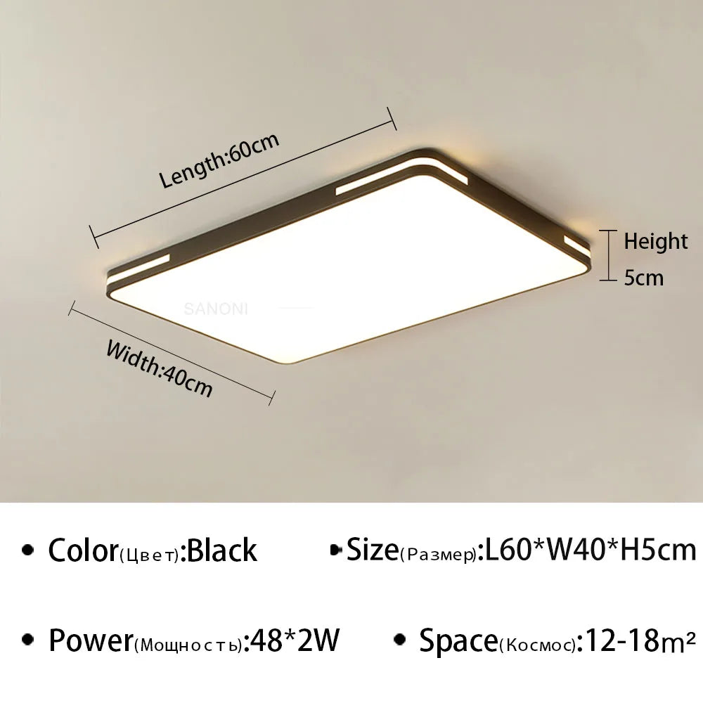 Ultra-slim modern LED ceiling light for indoor use