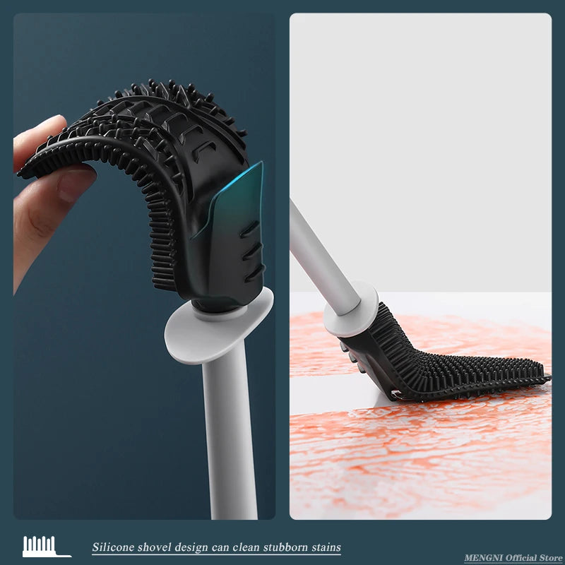 Luxury wall-mounted toilet brush quick cleaning bathroom accessories - vue 6 sur 12