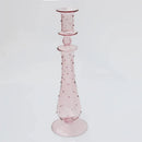 Glass candle holder for wedding decoration and table centrepiece