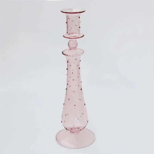 Glass candle holder for wedding decoration and table centrepiece