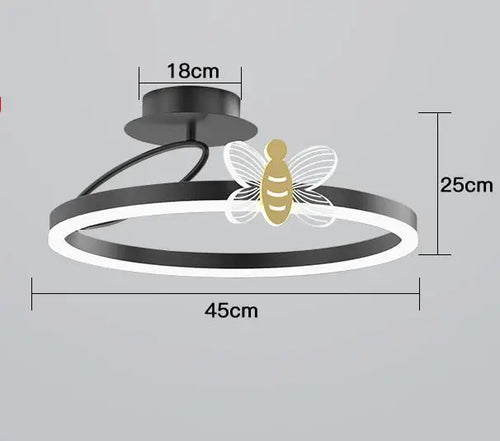 Round LED ceiling light for modern indoor lighting - vue 11 sur 14
