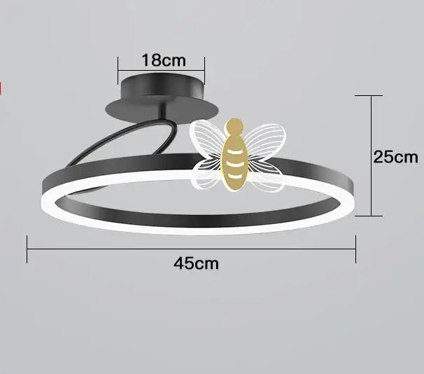 Round LED ceiling light for modern indoor lighting - vue 10 sur 14