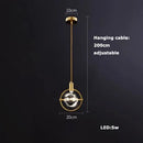 Art deco crystal glass pendant light with LED lighting