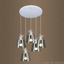 Post-modern glass pendant light with resin art lighting