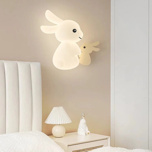 Children's wall light with bunny, carrot and cloud design - vue 5 sur 12
