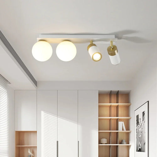 Modern minimalist nordic design glass LED ceiling light - vue 4 sur 9