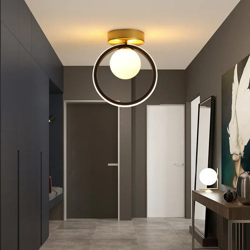 plafonnier moderne en verre pour éclairage intérieur décoratif - vue 3 sur 10