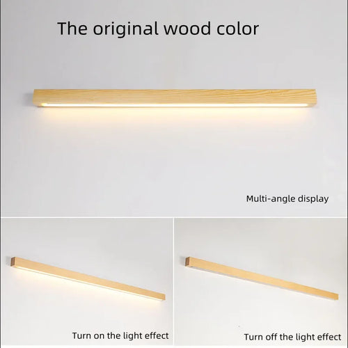 Modern solid wood wall light for elegant interiors - vue 4 sur 8