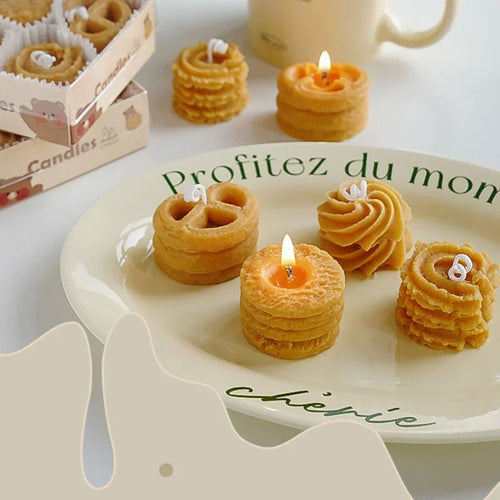 creative biscuit scented candle handmade gift for girl - vue 5 sur 6