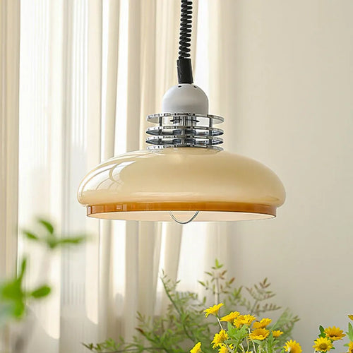 Nordic retractable Bauhaus style glass pendant light for bar and restaurant - vue 2 sur 8