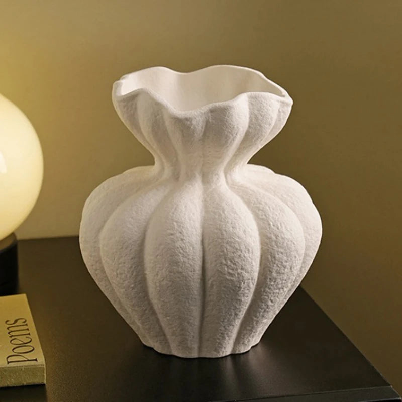 ceramic vase for dried flowers modern vintage decoration