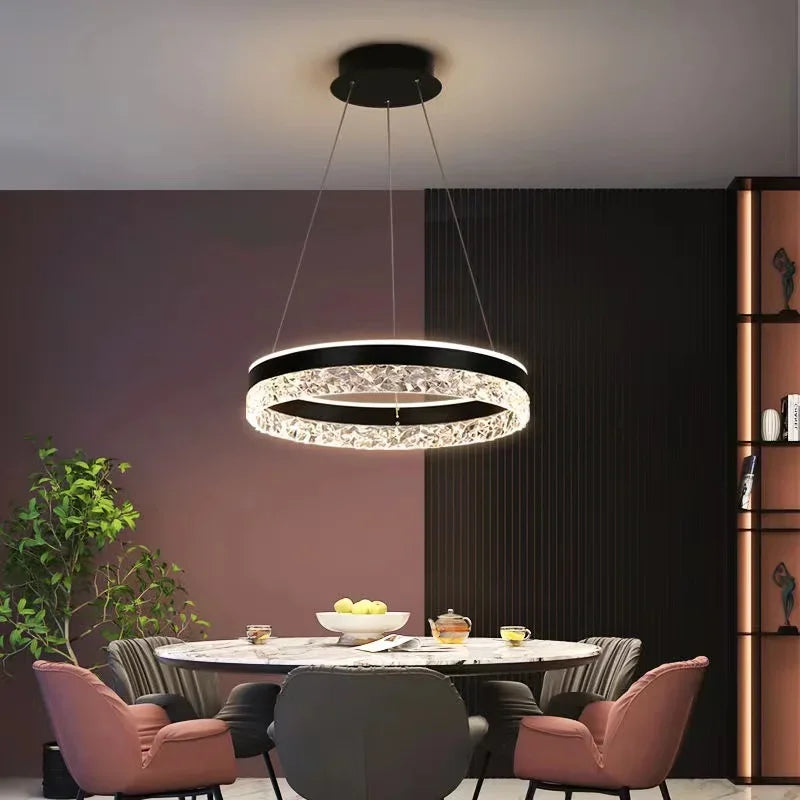 Modern crystal LED chandelier for interior decoration