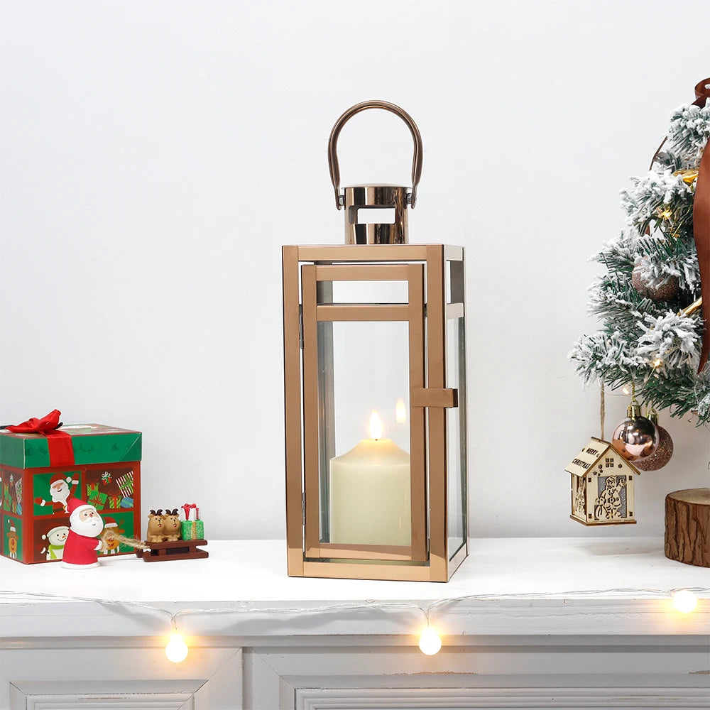 Stainless steel candle holder hanging lanterns for events and decoration - vue 3 sur 10