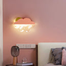 Feather cloud wall lights for children's room decor