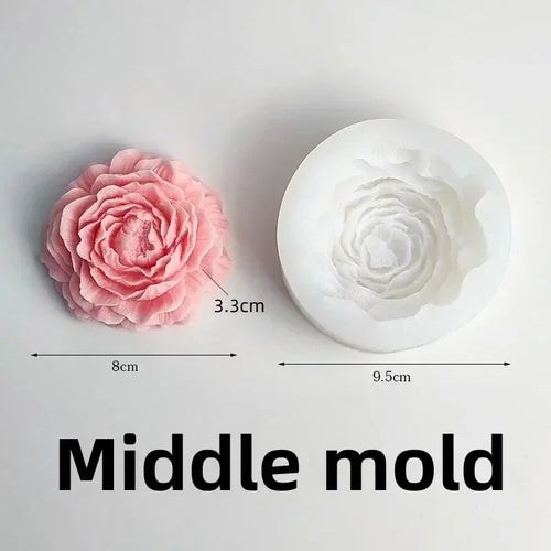 new silicone mold bouquet roses chrysanthemum peony Valentine's Day gift - vue 16 sur 18