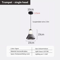 Minimalist Nordic design glass LED pendant light
