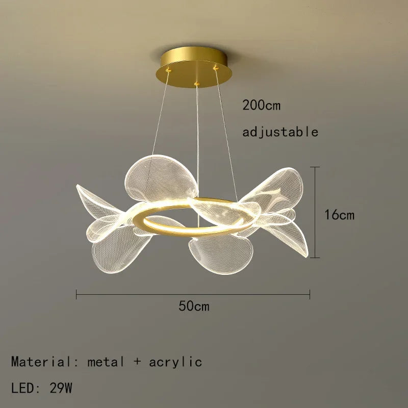 Modern acrylic flower LED chandelier luxury