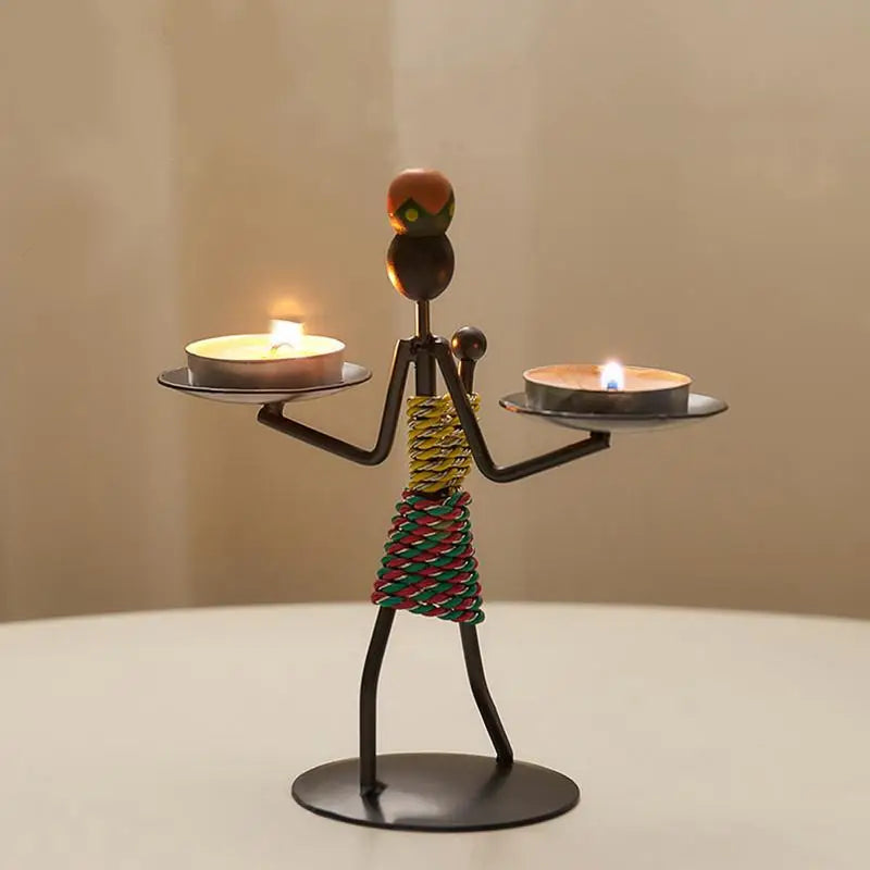 Creative iron candle holder for wedding and Christmas decoration - vue 4 sur 22