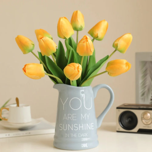 Easter silk tulip decoration for weddings and spring - vue 4 sur 14