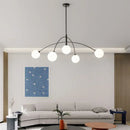 Modern milky glass pendant chandelier for elegant interiors