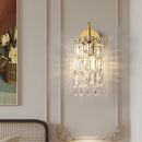 Elegant crystal LED wall light for interiors