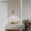 Elegant walnut wood and copper pendant light for sophisticated interiors