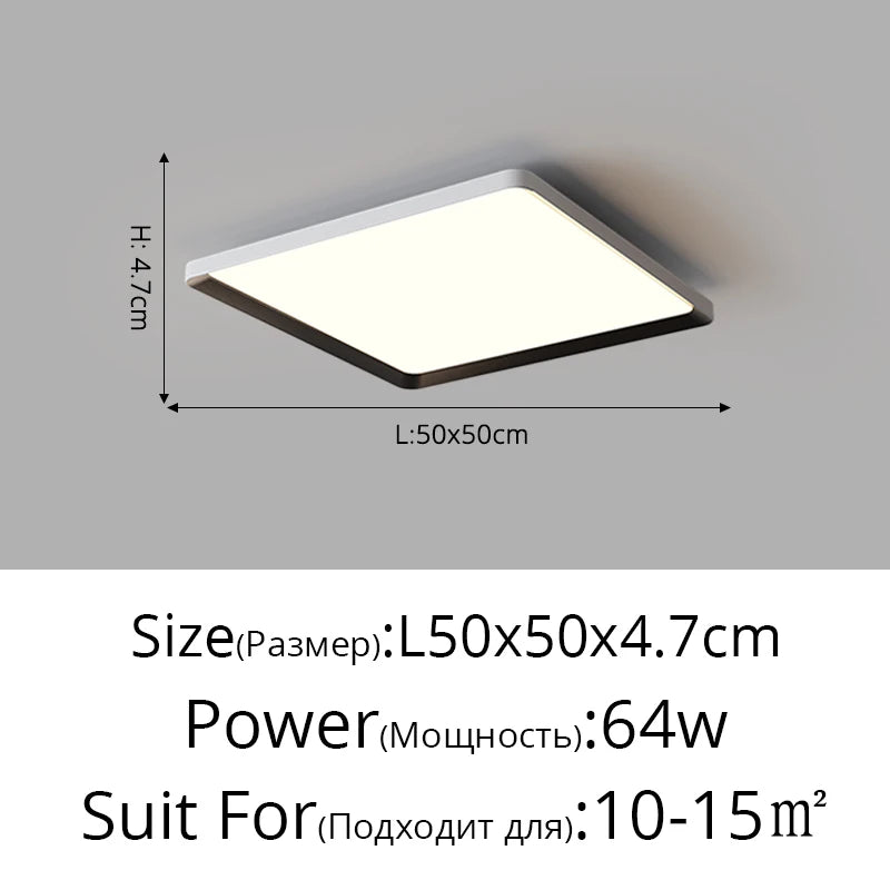 Ultra-thin modern round LED ceiling light without stroboscopic effect