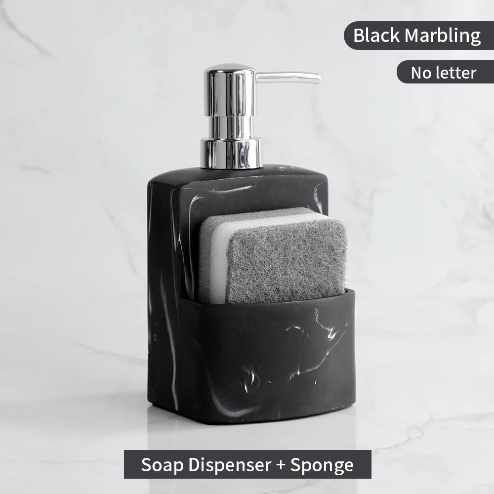 liquid soap dispenser with storage for kitchen accessories - vue 14 sur 14