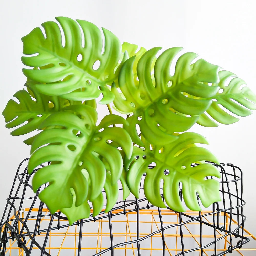 Artificial monstera tropical plant for indoor and outdoor decoration - vue 3 sur 7