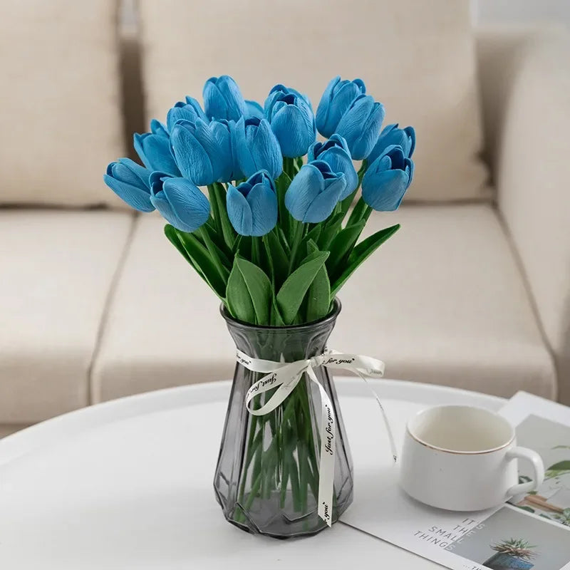 Luxury artificial tulip bouquet for interior decoration and weddings - vue 17 sur 17