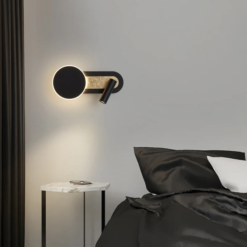 Modern LED wall lamp for hotel with switch