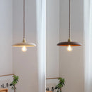 Nordic modern wooden and brass LED pendant light