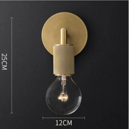LED wall light with glass and metal shade - vue 22 sur 21