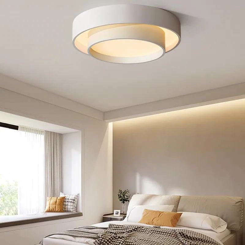 Modern round LED ceiling light for various spaces
