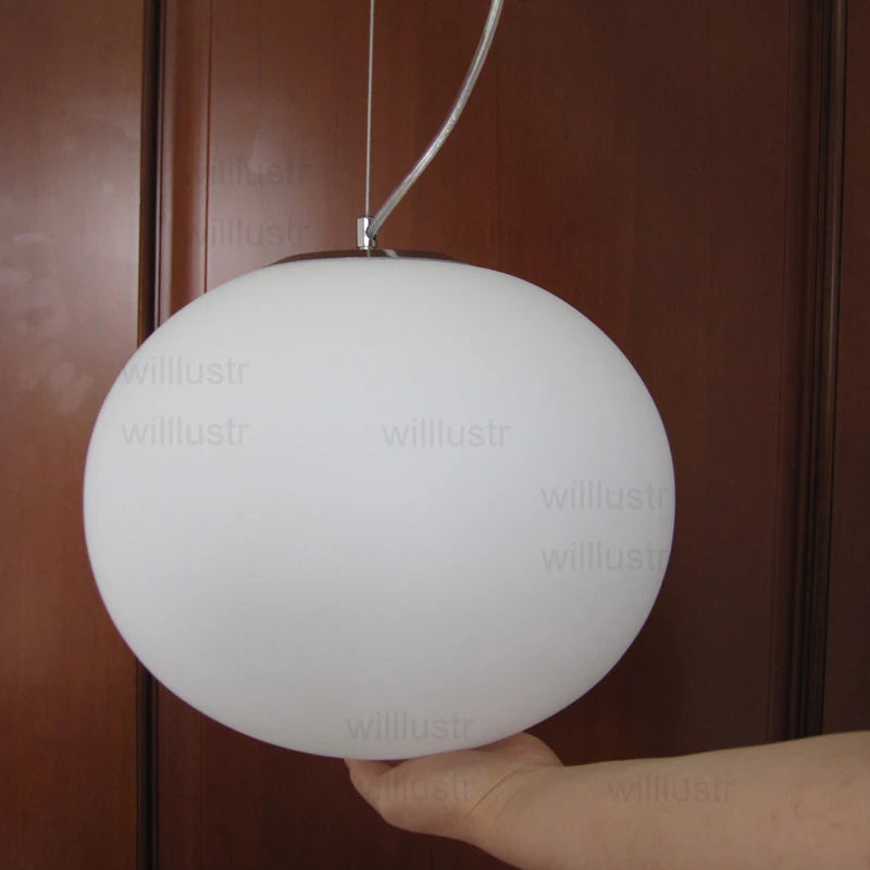 Modern oval glass pendant light for hotel or restaurant