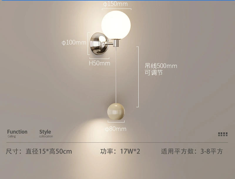 Retro medieval style LED wall light for interior decoration - vue 8 sur 9