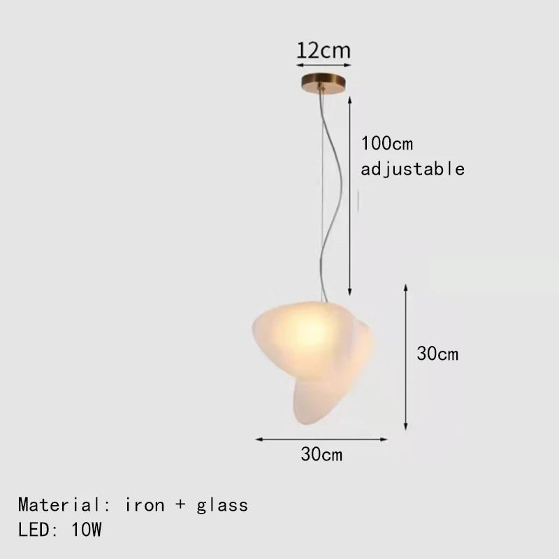 Modern glass LED pendant light with adjustable cable for indoor decor - vue 15 sur 28