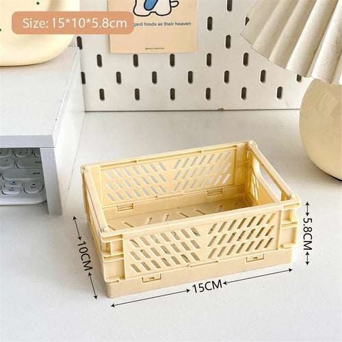 stackable foldable basket for storing makeup, jewelry, toys - vue 17 sur 19
