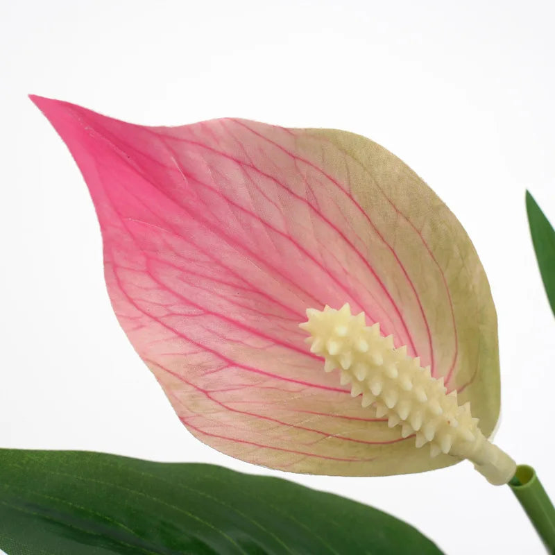 Tropical artificial monstera and anthurium plants for indoor decoration - vue 5 sur 12