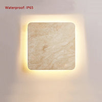 Yellowstone natural stone IP65 waterproof LED square wall light for villa entrance, corridor, restaurant, decorative indoor outdoor lighting