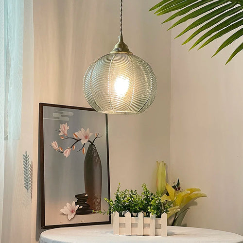 Rural designer glass pendant light for home decor - vue 4 sur 5