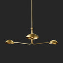 Modern neoclassical copper coloured chandelier