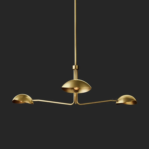 Modern neoclassical copper coloured chandelier - vue 4 sur 16